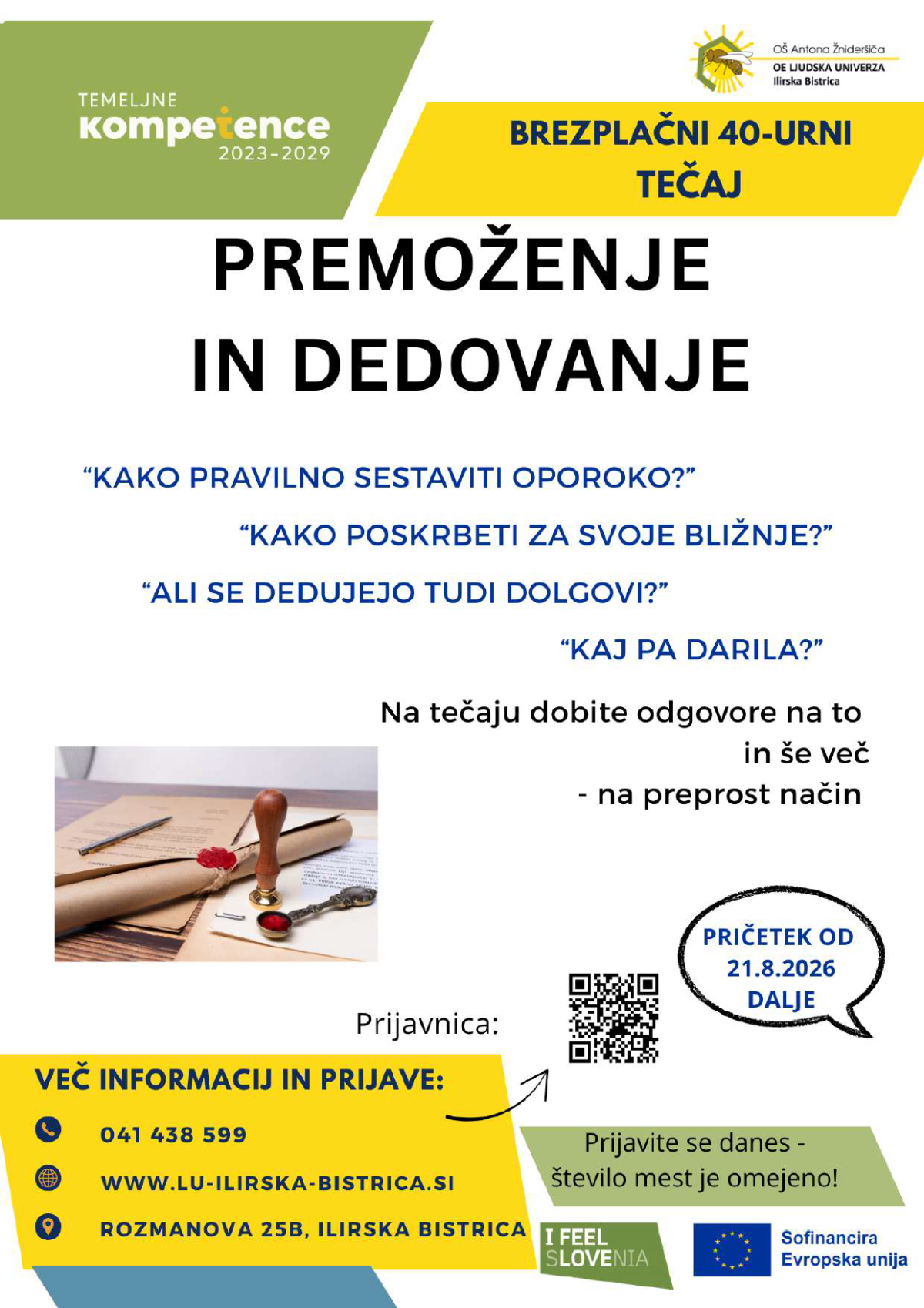 TK 26 LETAK Premoženje in dedovanje